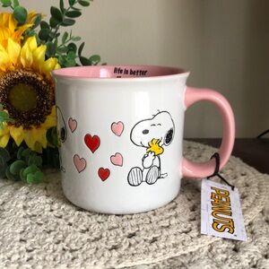 Peanuts Love Hearts Valentines Coffee Mug - Life is better with friends